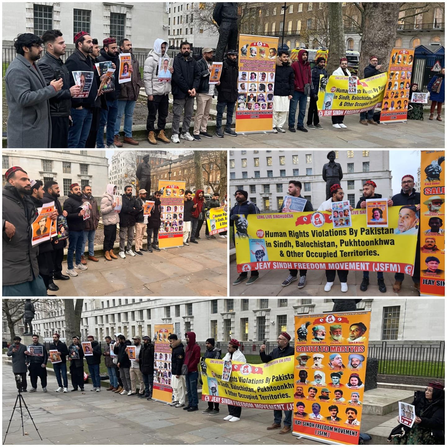 Protest by JSFM Outside UK Prime Minister's Residence on INTL Human Rights Day London 11 IMG 20241211 WA0000