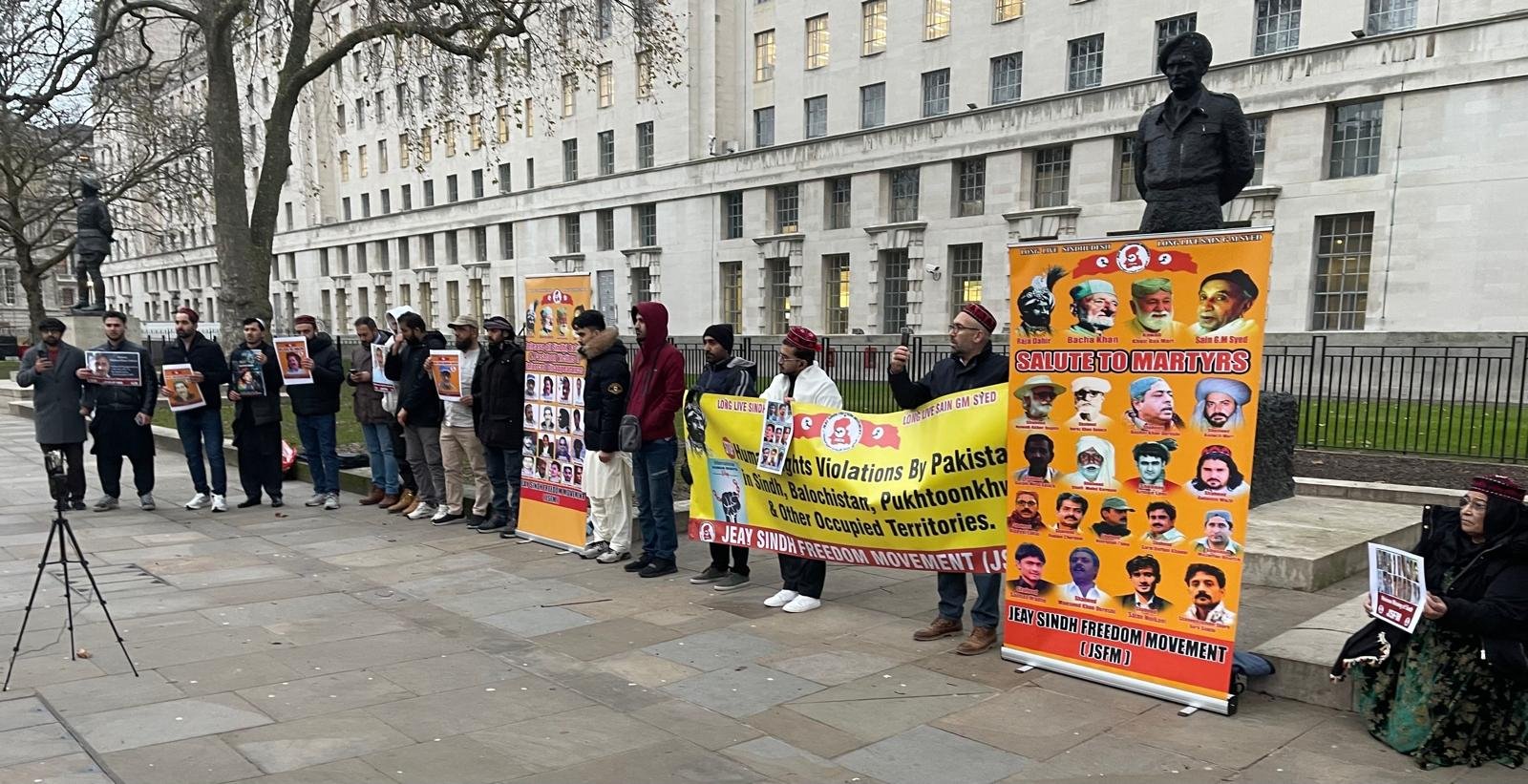 Protest by JSFM Outside UK Prime Minister's Residence on INTL Human Rights Day London 6 IMG 20241211 WA0011