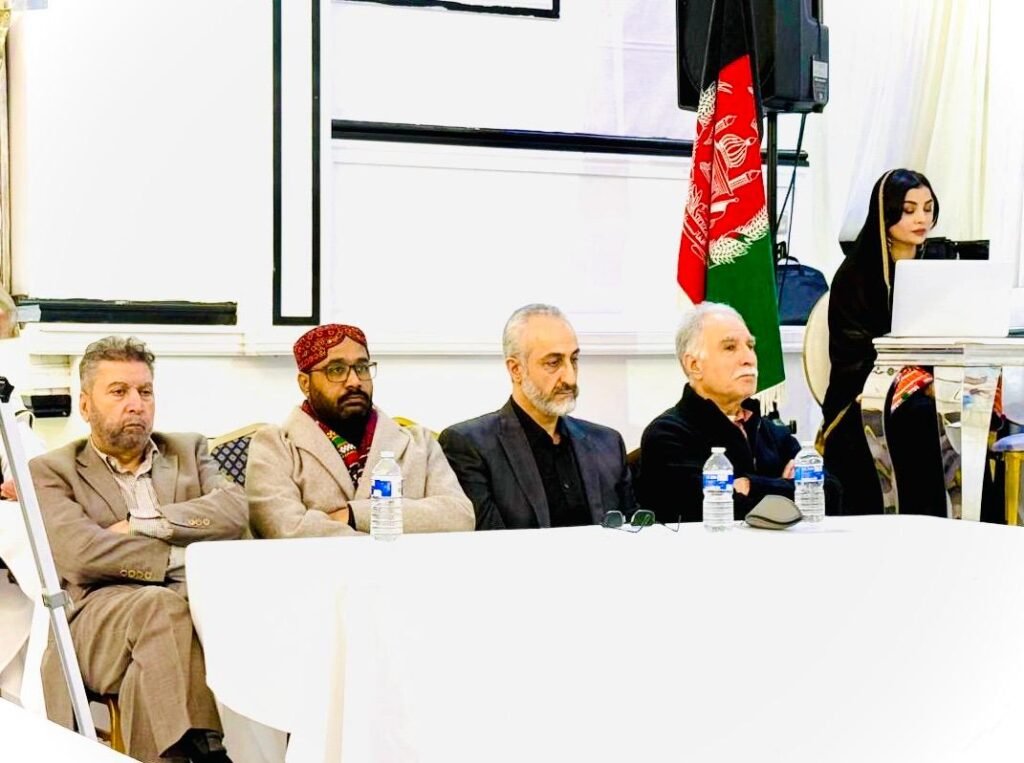 PTM UK Organizes Grand Jirga in London. FBM Chairman Hyrbyair Marri, JSFM Chairman Sohail Abro 